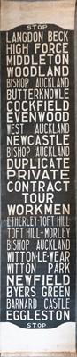 Lot 170 - An OK Motor Services Bus Destination Roll for...