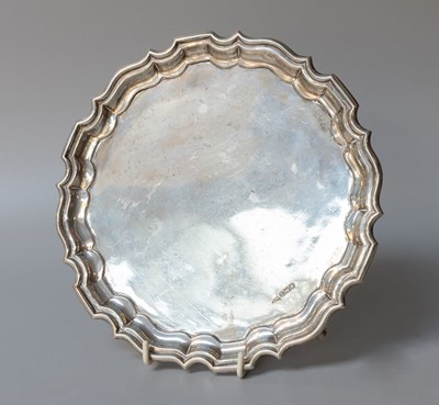 Lot 6 - A George V Silver Waiter, by Walker and Hall,...