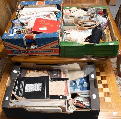 Lot 1021 - Assorted Haberdashery Items and Textiles,...