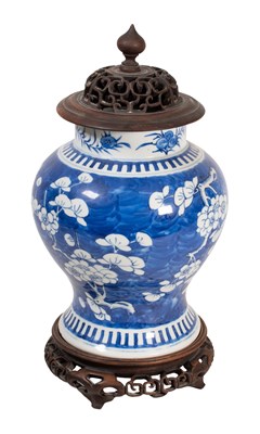 Lot 22 - A Chinese Porcelain Jar, Kangxi reign mark but...