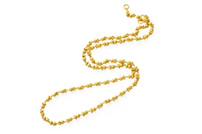 Lot 96 - A 22 Carat Gold Fancy Bead Necklace, length 57cm