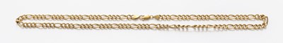 Lot 100 - A Figaro Link Chain, length 60cm