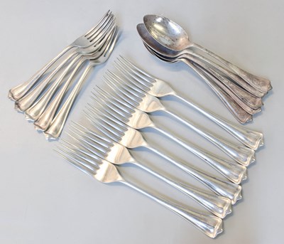 Lot 102 - A George Silver Part Table-Service, by Atkin...