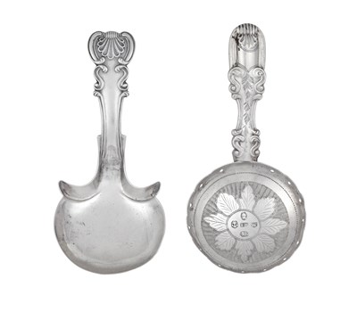 Lot 18 - Two George IV Silver Caddy-Spoons, by John...