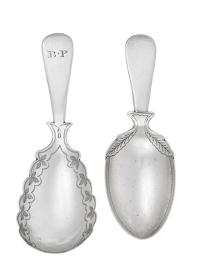 Lot 13 - Two George III Silver Caddy-Spoons, by Thomas...