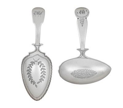Lot 17 - Two George III Silver Caddy-Spoons, by Thomas...
