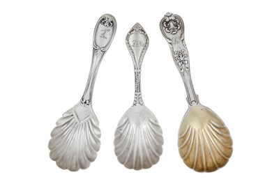 Lot 21 - Three Various Silver Caddy-Spoons, London,...