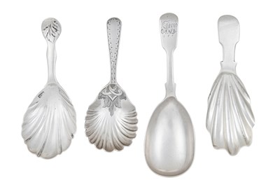 Lot 28 - Four Various Silver Caddy-Spoons, Exeter, 1844,...