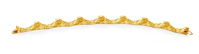 Lot 116 - An 18 Carat Gold Bracelet, of textured...