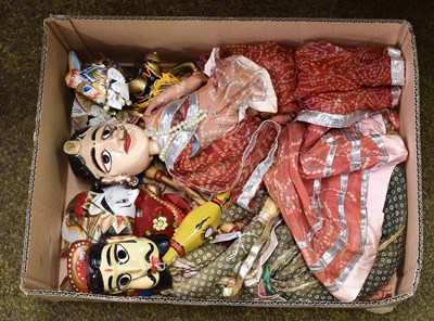 Lot 293 - Puppets, including two Rajasthan examples and...