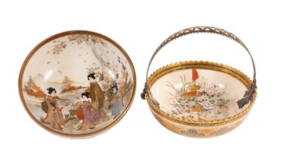 Lot 5 - A Satsuma Earthenware Bowl, Meiji period,...