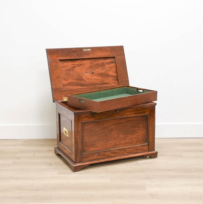 Lot 949 - A Victorian Mahogany Silver Chest, mid 19th...
