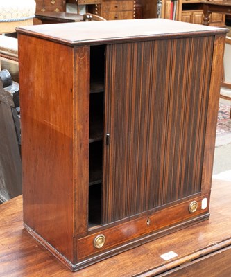 Lot 1394 - A 19th Century Mahogany Cabinet with Tambour...