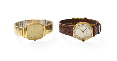 Lot 45 - A 9 Carat Gold Quartz Calendar Centre Seconds...