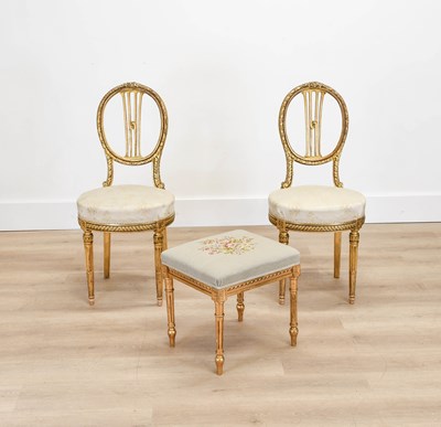 Lot 249 - A Pair of 19th Century Gilt and Gesso Bedroom...