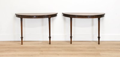 Lot 122 - A Pair of George III-Style Carved Mahogany...