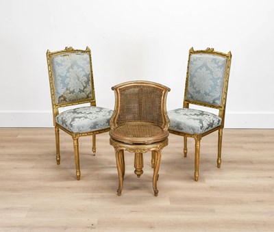 Lot 442 - A Pair of Late 19th Century Gilt and Gesso...