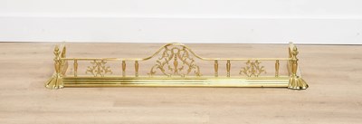 Lot 266 - A Victorian Brass Fire Fender, late 19th...
