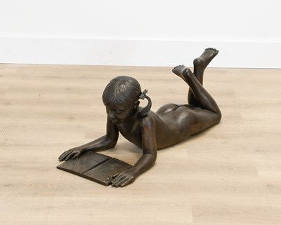 Lot 656 - A Reproduction Bronze Figure, in the form of a...