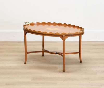 Lot 664 - A Regency-Style Satinwood and Ebony-Strung...