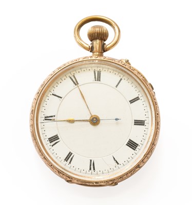 Lot 2 - A 9ct Gold Chronograph Pocket Watch