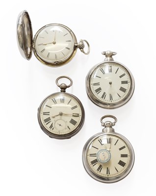 Lot 17 - Two Silver Pair Cased Verge Pocket Watches, a...
