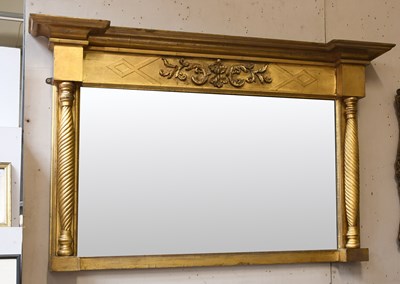Lot 1287 - A Regency Gilt Framed Inverted Breakfront...