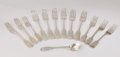 Lot 57 - A Collection of Victorian Silver Flatware,...