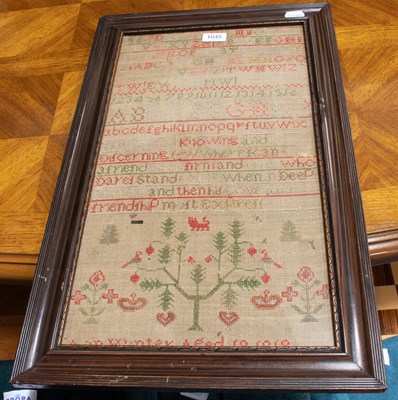 Lot 1045 - An Alphabet Sampler Worked By Anna Winter,...
