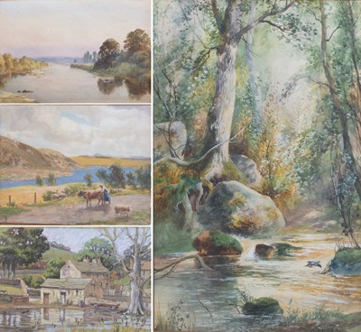 Lot 1147 - Ernest William Haslehust (1866-1949) Riverside...