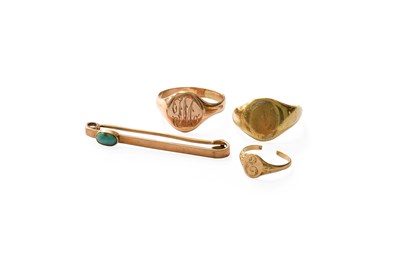 Lot 51 - A Turquoise Bar Brooch, the oval turquoise...