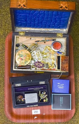 Lot 250 - A Quantity of Jewellery, including three gold...