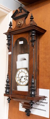 Lot 1278 - A Mahogany Veneered Chiming Table Clock,...