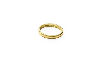 Lot 131 - An 18 Carat Gold Band Ring, finger size R