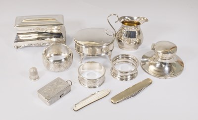 Lot 49 - A Collection of Assorted Silver, including a...