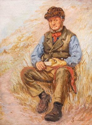 Lot 1060 - J Chambers (19th Century) Portrait of a worker...