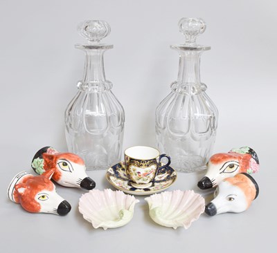 Lot 278 - Four Fox Mask Stirrup Cups, together with a...