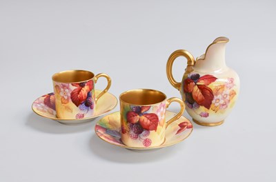 Lot 208 - A Royal Worcester Porcelain Flat-Back Jug, by...