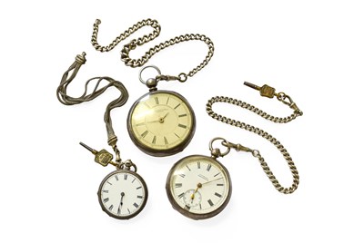 Lot 48 - Two Silver Pocket Watches, Lady's Silver Fob...