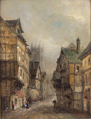 Lot 1081 - Charles Peter Pitt (1822-1895) A street in...
