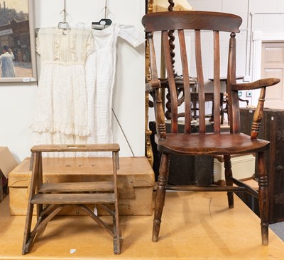 Lot 1371 - A 19th Century Elm Comb Back Windsor Chair;...
