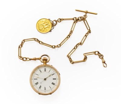 Lot 19 - An 18 Carat Gold Chronograph Pocket Watch,...