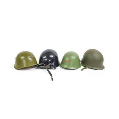Lot 235 - A French Military Riot Police Helmet, with...