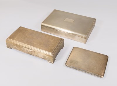 Lot 62 - Two Silver Cigarette Boxes and a...