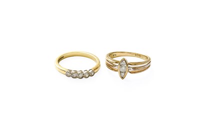 Lot 178 - An 18 Carat Gold Diamond Five Stone Ring,...