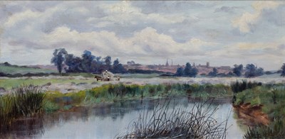 Lot 1072 - Alex Abraham (19th Century) "A grey day near...