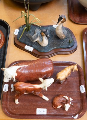 Lot 321a - Beswick Cattle, comprising: Hereford Calf,...