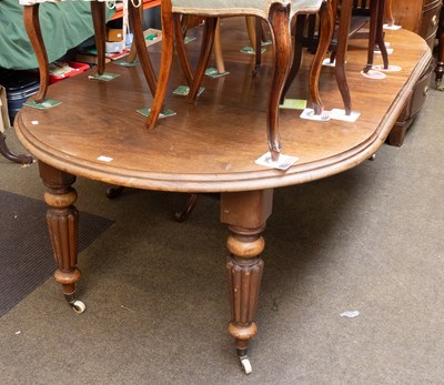 Lot 1221 - William IV Mahogany Wind Out Dining Table,...