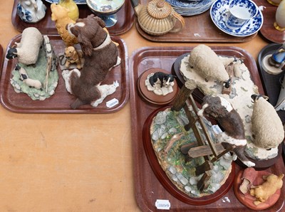 Lot 317 - Border Fine Arts Sheep and Dog Groups,...