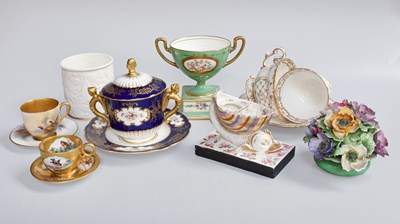 Lot 295 - A Royal Worcester Porcelain Cup and Saucer, by...